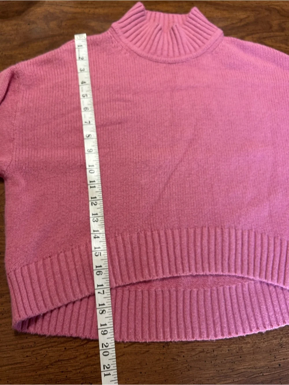 GAP Pink CashSoft Oversized Mockneck Cropped Knit Sweater Girls L Fits Womens XS